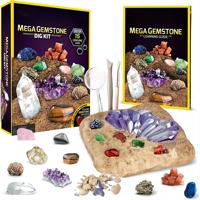 STEM Mega Gemstone Dig Kit-dig and discover gem stone crystal dig toy set child educational toy crystal mining kit Kids gift