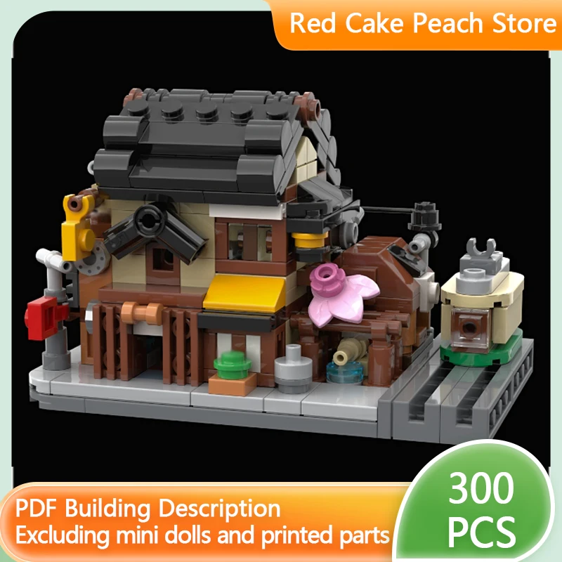 

City Street View Model MOC Building Bricks Small Sushi Restaurant Modular Technology Gifts Holiday Assemble Children Toys Suit