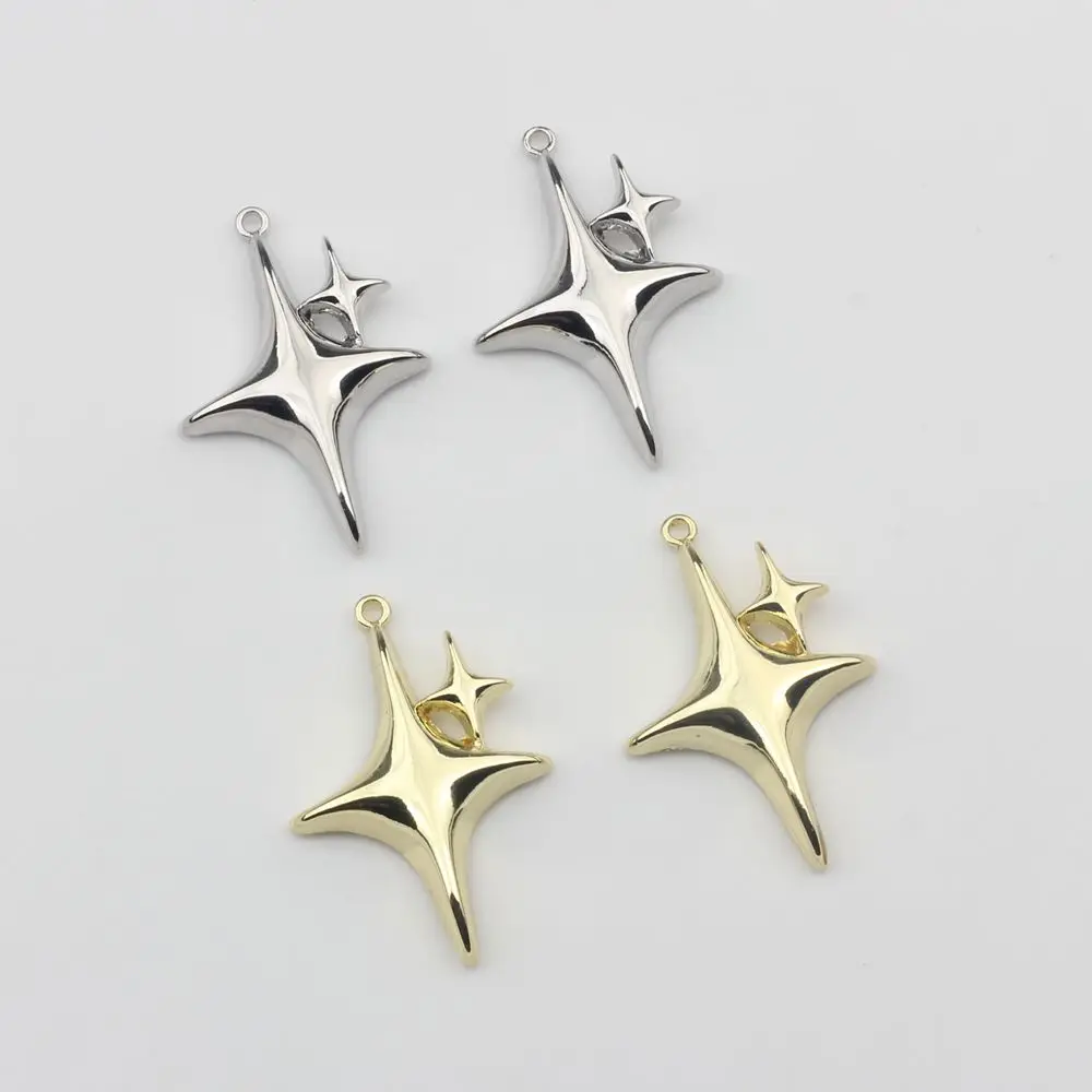 Zinc Alloy Mini Simple Star Charms Pendant 10pcs/lot For DIY Jewelry Making Finding Accessories