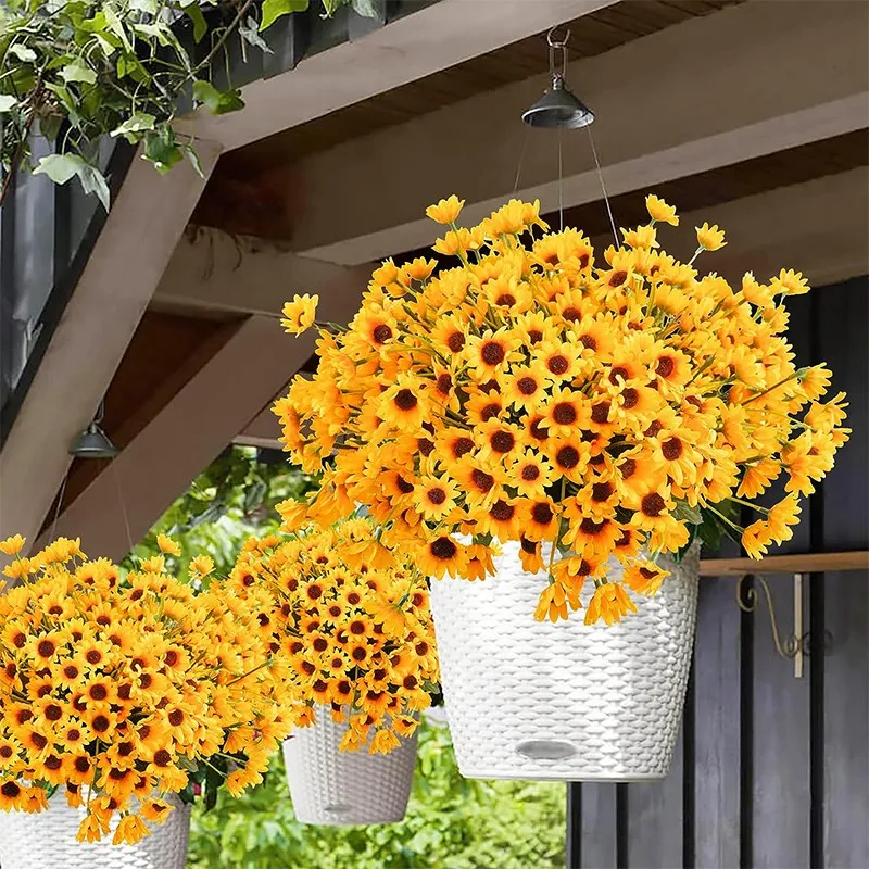 Artificial Flower Silk yellow Little Daisy High Quality Wedding bridal bouquet Home vase table diy gift box scrapbook Decoration