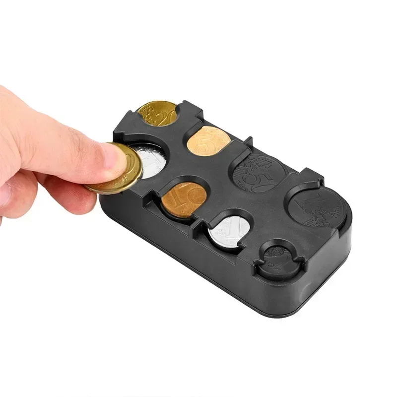 1PC Euro Coin Dispenser Plastic Coin Boxes Money Box Collection Wallet Storage Organizer Holder for Bus Car Coin Changer Holder