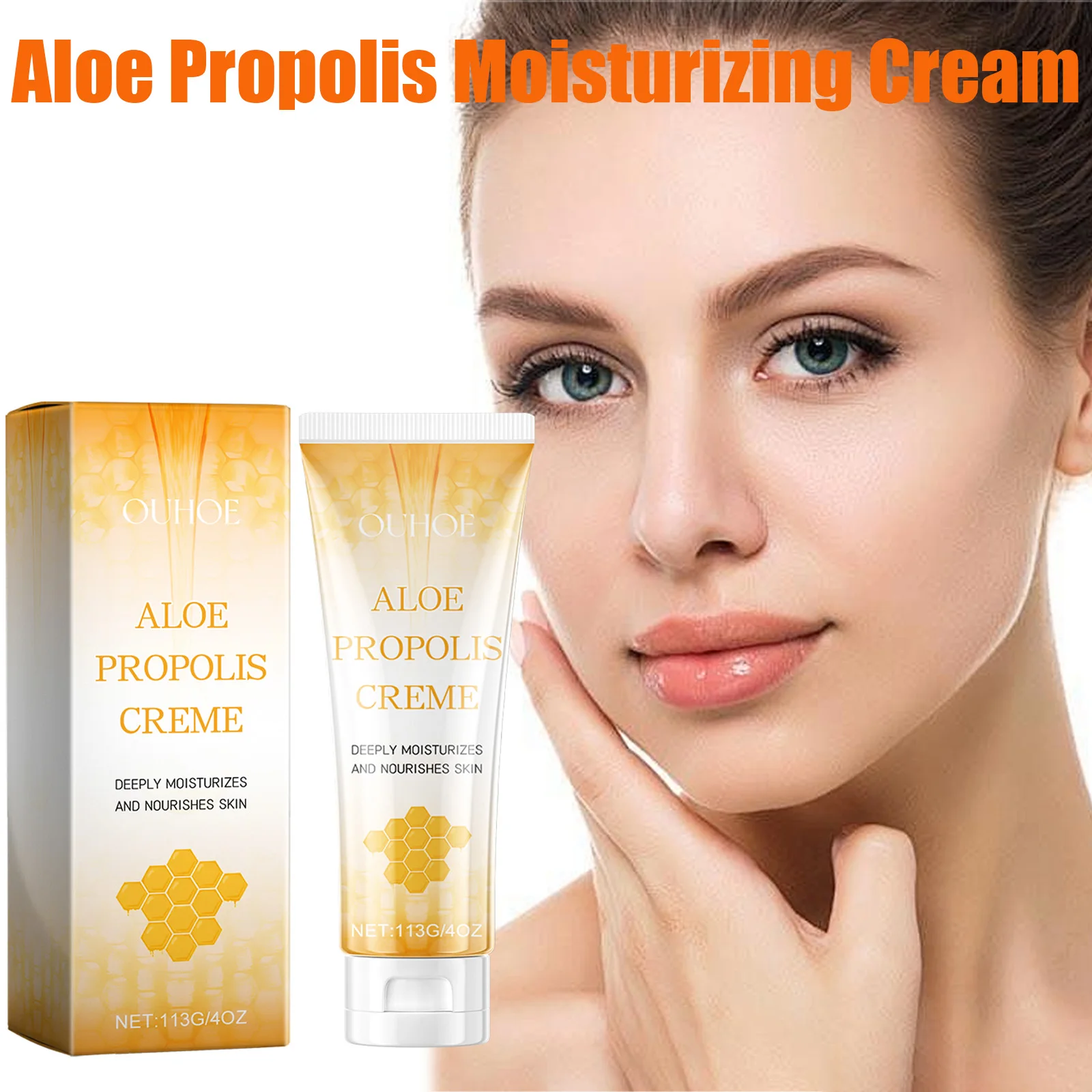 Crema hidratante de própolis de Aloe, reparaciones calmante, eliminador nutritivo de arrugas, crema iluminadora rejuvenecedora para rostro y cuerpo