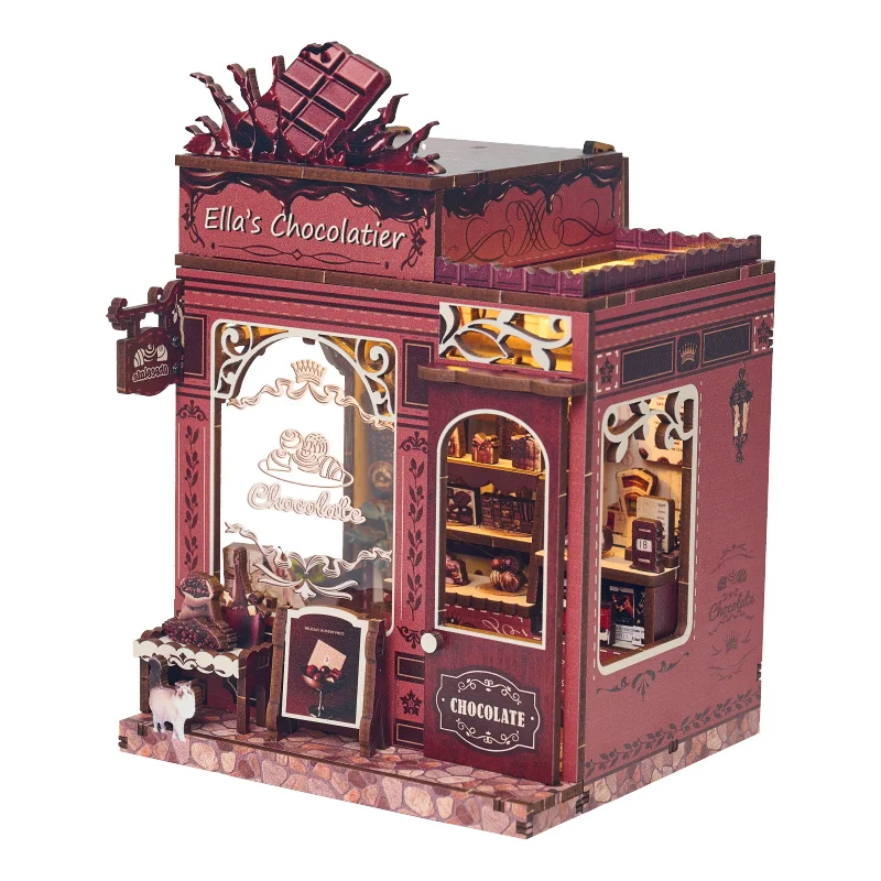 Diy New Doll House Toys for Children casa Furniture Diy Miniature Wooden Miniaturas Dollhouse New Year Christmas Birthday Gifts