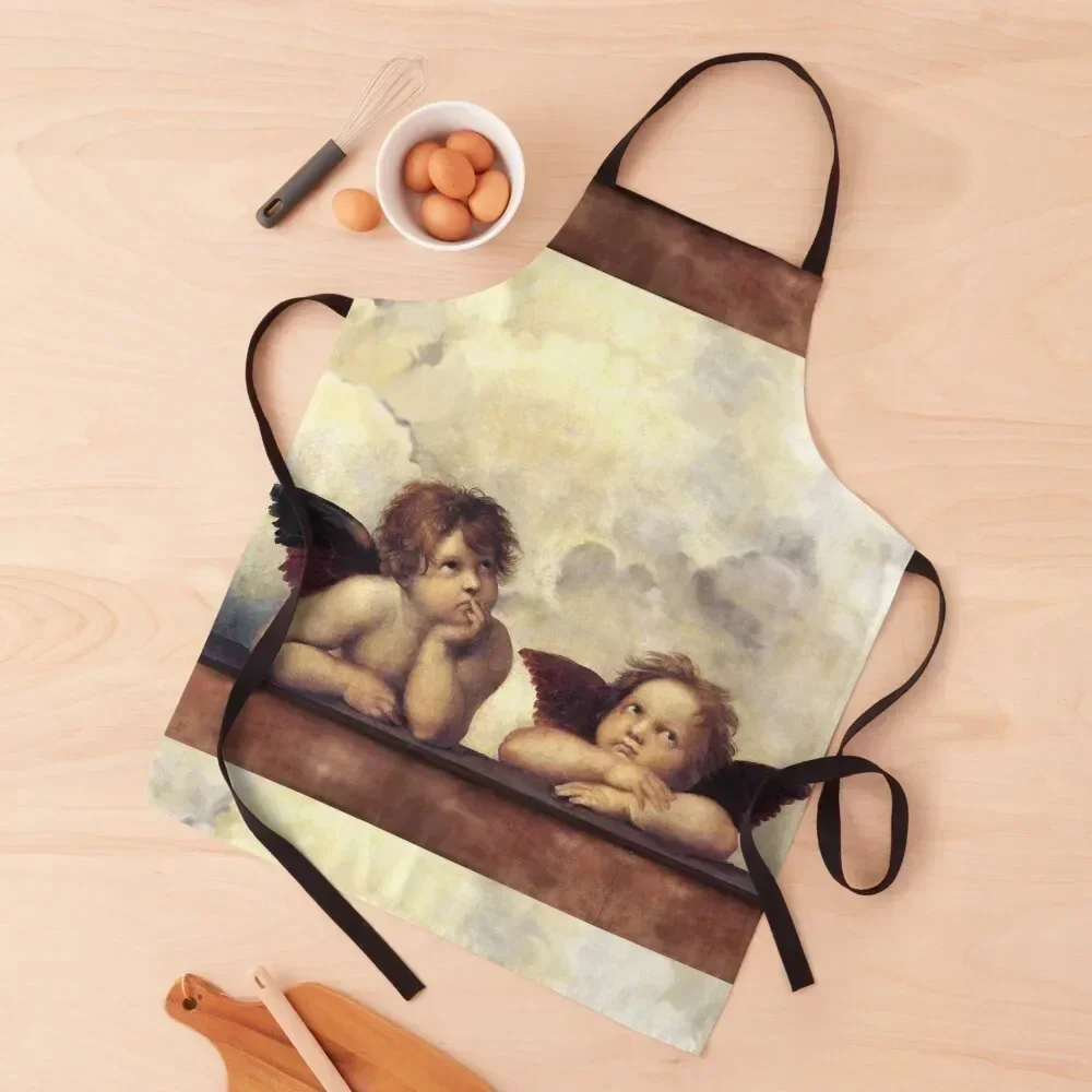 

RENAISSANCE ANGELS Winged Cherubs Apron esthetician Kitchen Accessories 2022 Apron