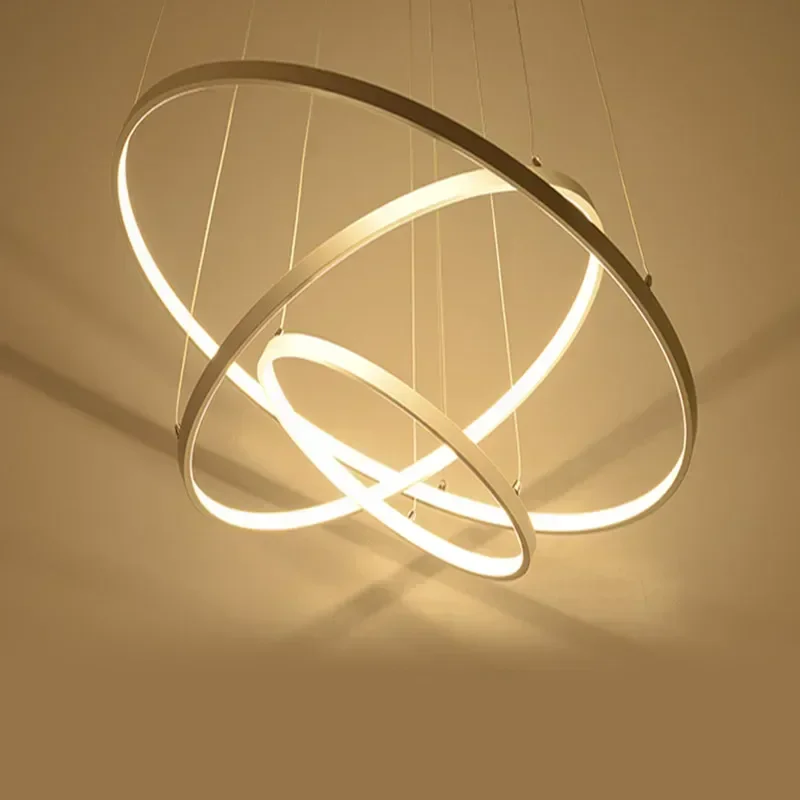 

Nordic Remote Control LED Ceiling Light 40/60/80 Cm Ring Pendant Lamp for Living Room Foyer Modern Minimalist Style