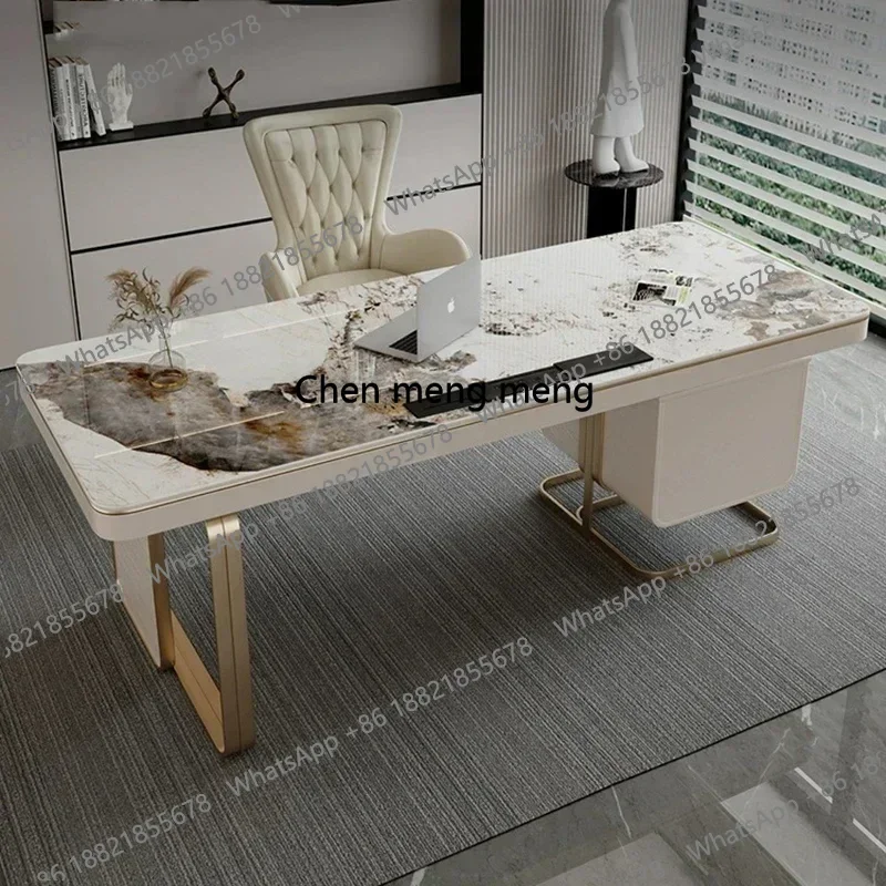 

White Work Gaming Computer Desk Office Study Standing Ergonomic Desktops Desk Modern Writing Scrivania Tavolo Home
