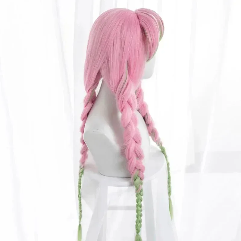 Kanroji Mitsuri Wig Kimetsu No Yaiba Cosplay Wig Pink Green Gradient Synthetic Hair
