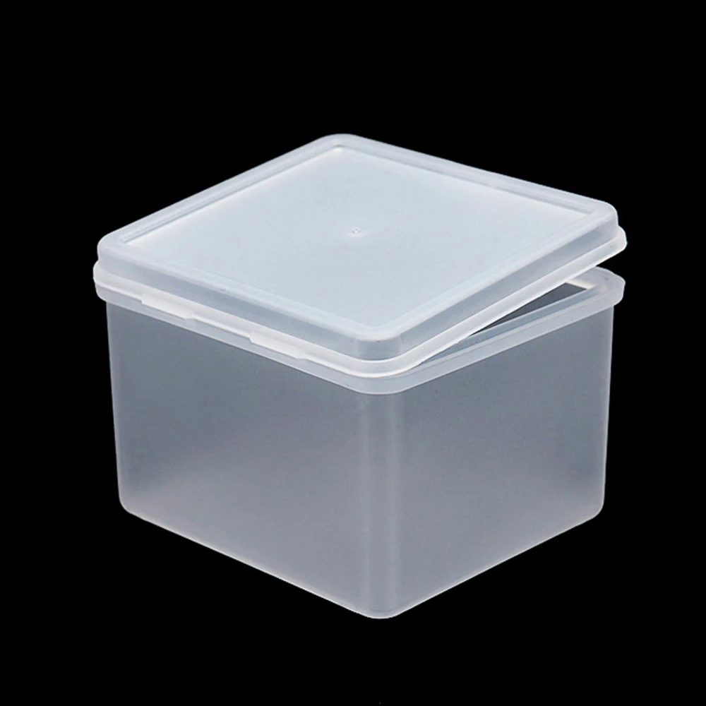 New Transparent Storage Box Organizer Small Card Holder Jewelry Case Plastic Storage Box Container Mini Boxes Packaging Case