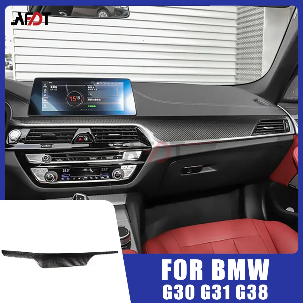 

AFDT Real Carbon Fiber Interior Center Dashboard Panel Cover Trim For BMW 5 6 Series G30 G31 G32 GT 2018-2022 LHD