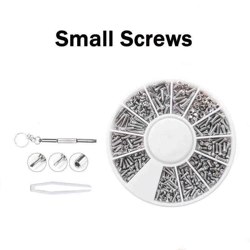 600 Pcs EyeGlasses Sunglass Repairing Tool Screws Nuts M1 M1.2 M1.4 M1.6 For Watches Glasswear Phone Tornillos