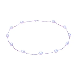 925 Sterling Silver Pearl Necklace Natural Freshwater Pearl Chains Necklaces For Women Jewelry Fashion Gift