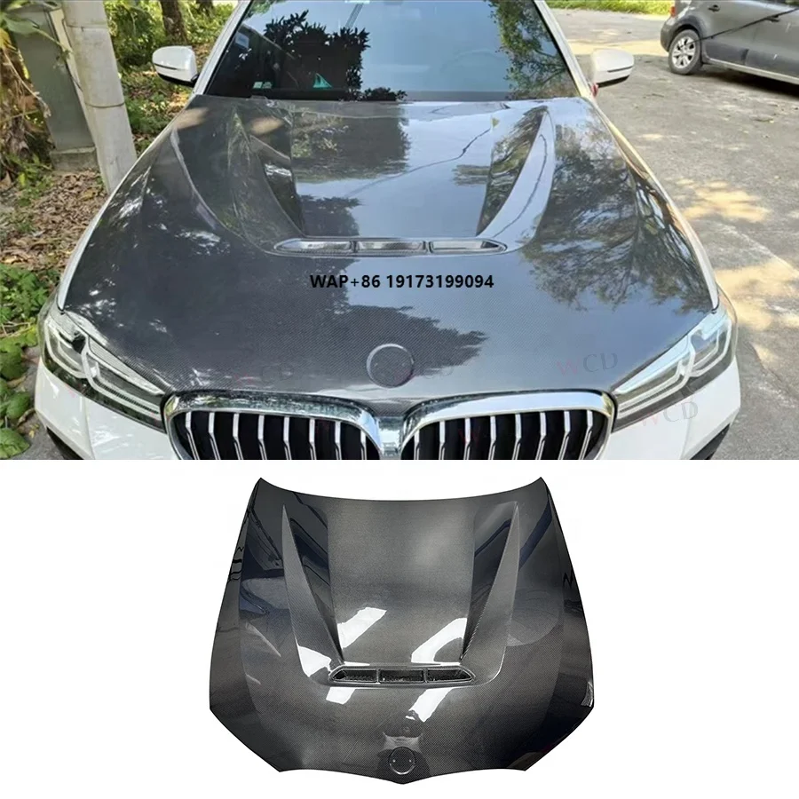 

CS Style Carbon Fiber Front Engine Bonnet Hood Cover for B-MW 3 Series G20 G28 330I M340I 2019-2022 Front Hood Cover Bodykit