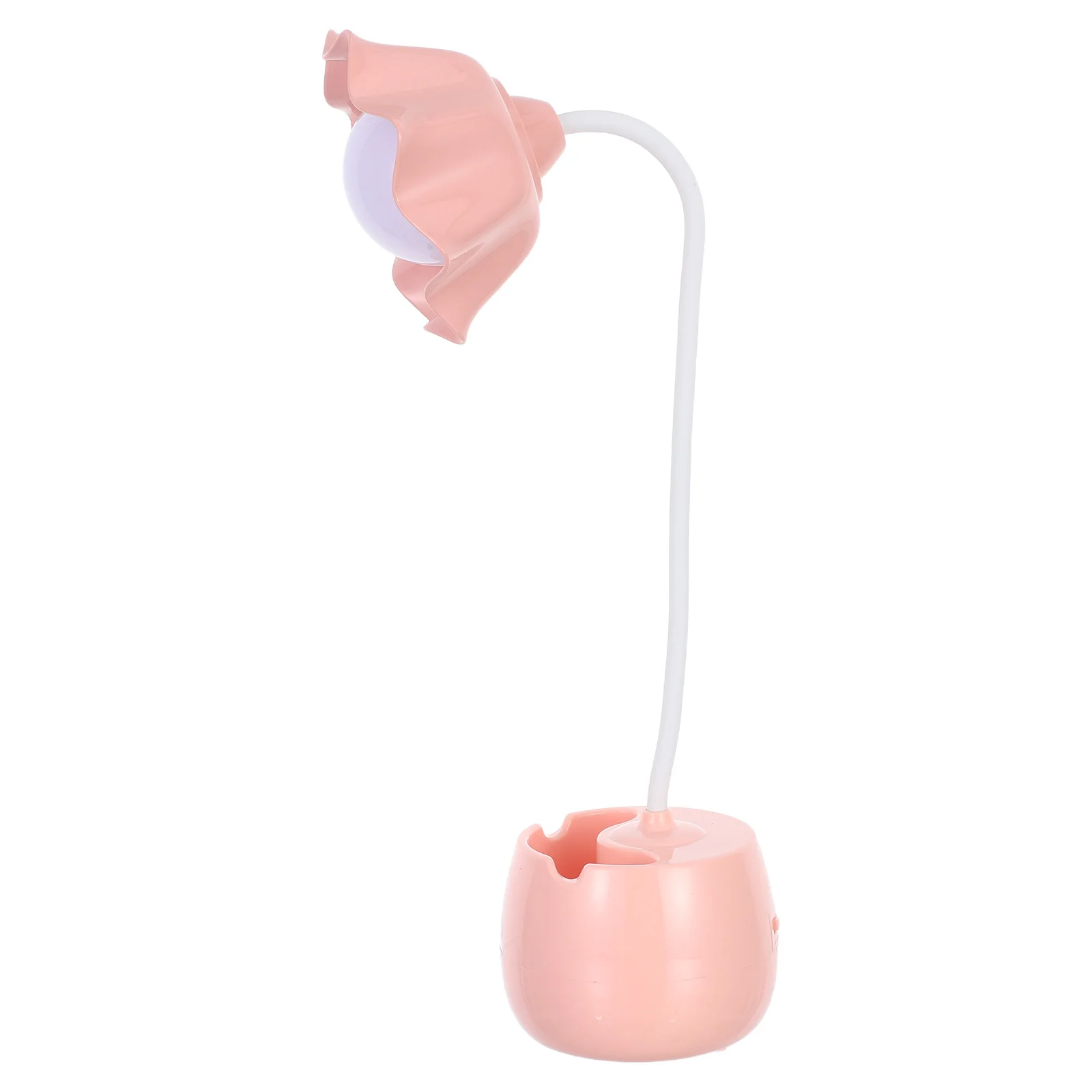 

Lamp Touch Dimmer Flower Design Desk Light With Pen Holder For Home Office Study Usb Powered Plastic Night Light