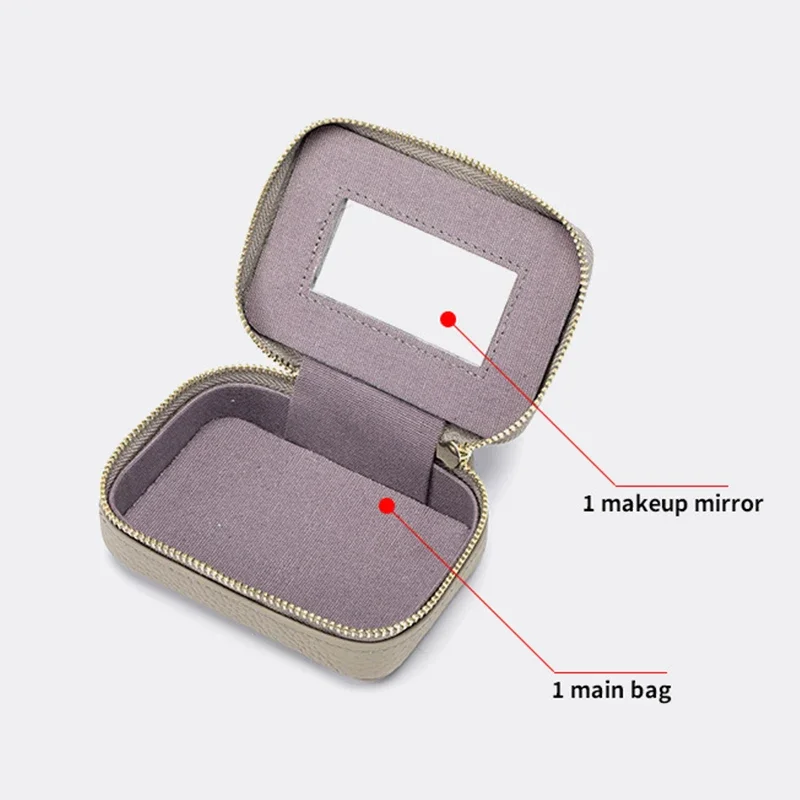 New Lipstick Case with Mirror Cute Portable Makeup Bag Cosmetic Pouch Takes Up To 3 Lipstick and Lip Gloss Travel Cosmetics Case