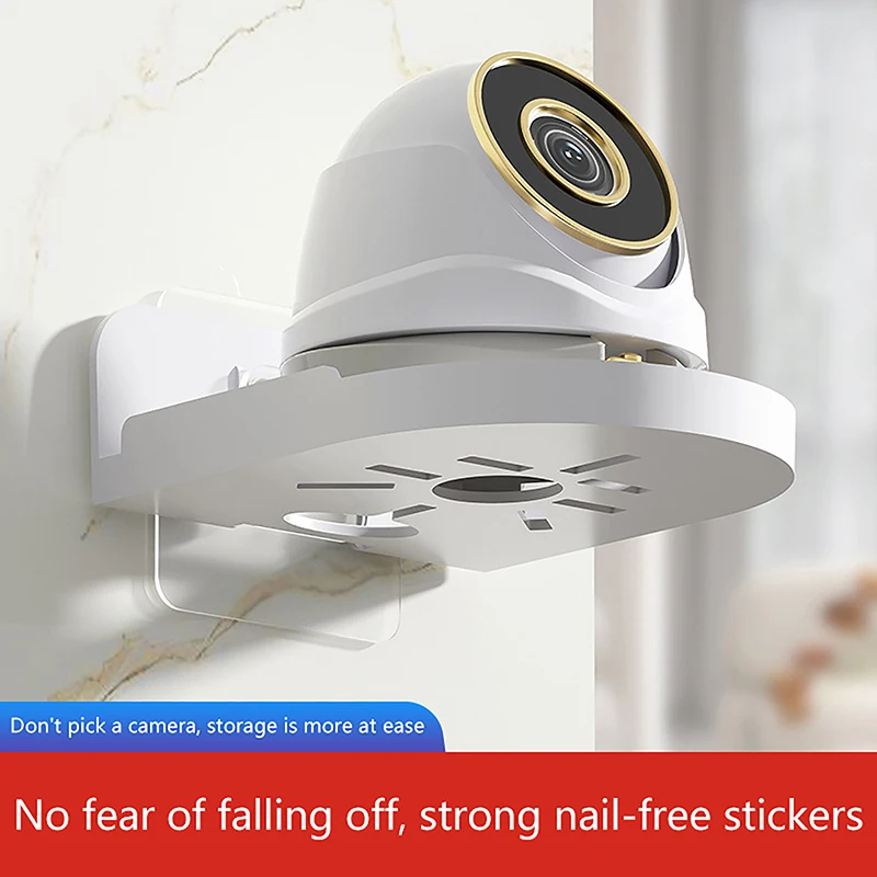 1Pc Punch-Free Security Surveillance Camera Stand Nieuwe Traceless Muur Gemonteerde Beugel Home Zelfklevende Boorvrije Fixer