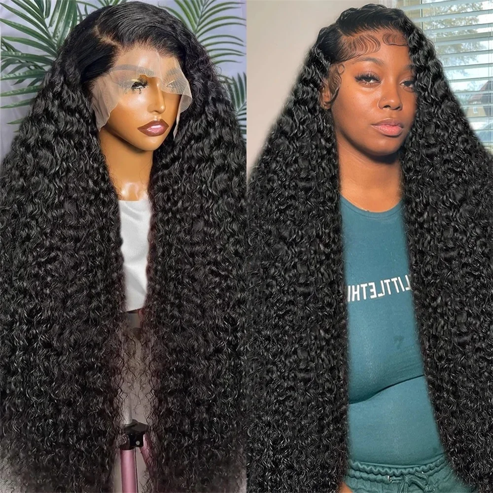 13x4 Lace Front Human Hair Wigs Brazilian Deep Wave Frontal Wig 13X6 Lace Frontal Curly Human Hair Wigs Preplucked Wig For Women