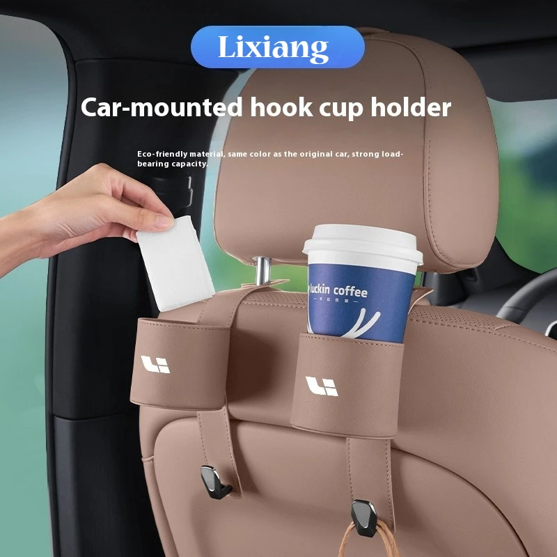 

Fit For Li L6 L7 L8 L9 LIXIANG I8 MEGA Car Seat Back Cup Holder Rear Row Hook Drink Storage Rack Trash Can