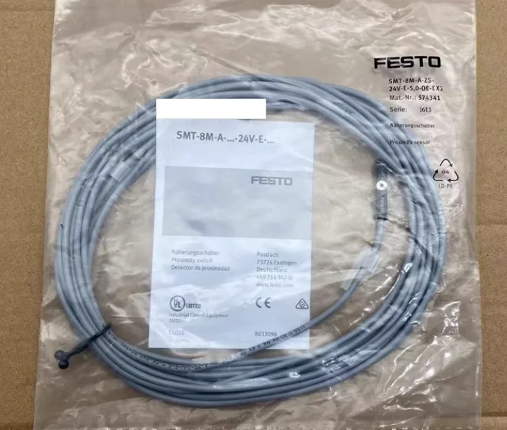 

New Original FESTO Proximity switch SMT-8M-A-ZS-24V-E-5,0-OE-EX2 574341