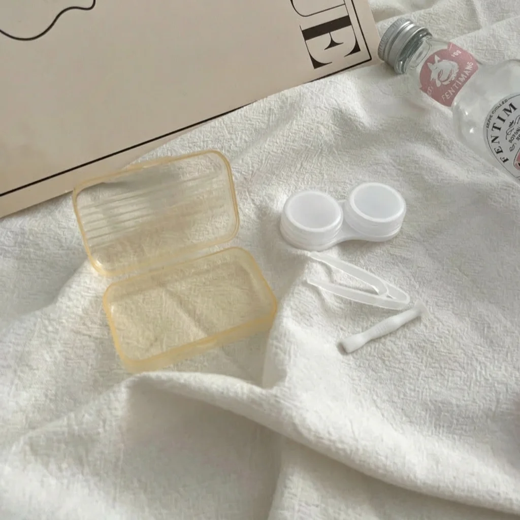 Mini Contact Lens Box Multi-Color Pp Plastic Care Box Contact Lens Care Container Translucent Transparent Contact Lens Container