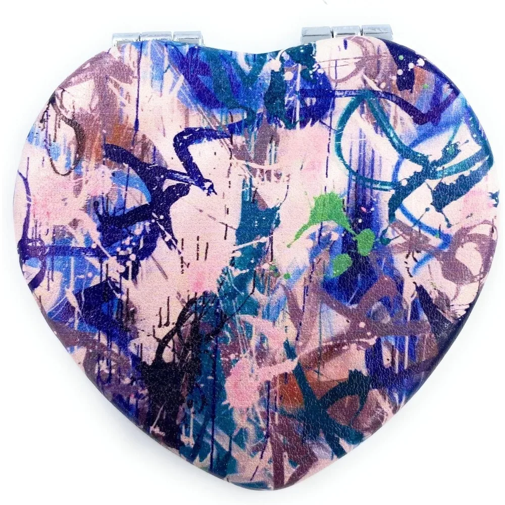 

Красивое компактное зеркало, милое ручное зеркало для девочек, складное зеркало для кошельков, маленькое зеркало для макияжа, косметическое зеркало карманного размера