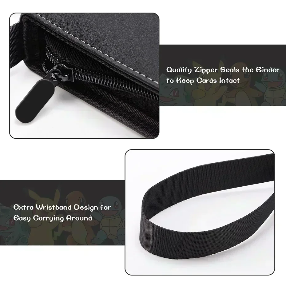 New Design 400PCS Monster Card Album Card Holder Anime Album Classic Portable Card Book Waterproof Kids PU Card Book image 4