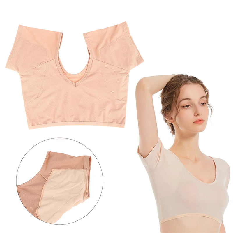 

T-shirt Shape Sweat Pads Washable Underarm Armpit Sweat Pads Reusable Perfume Absorbing Guards Shield Desodorante for Women