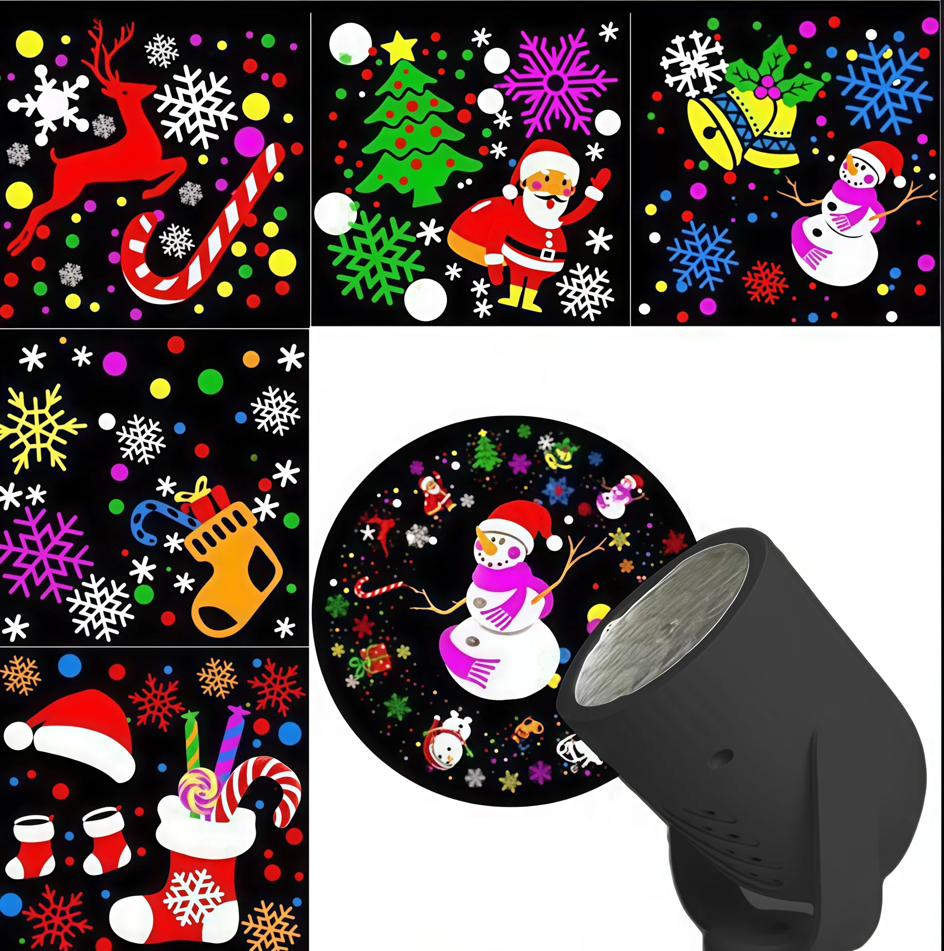 1pc Christmas Laser Projector Light,16 patterns Rotating Christmas LED Stage Lights Christmas 2026 New Year Decoration 2025