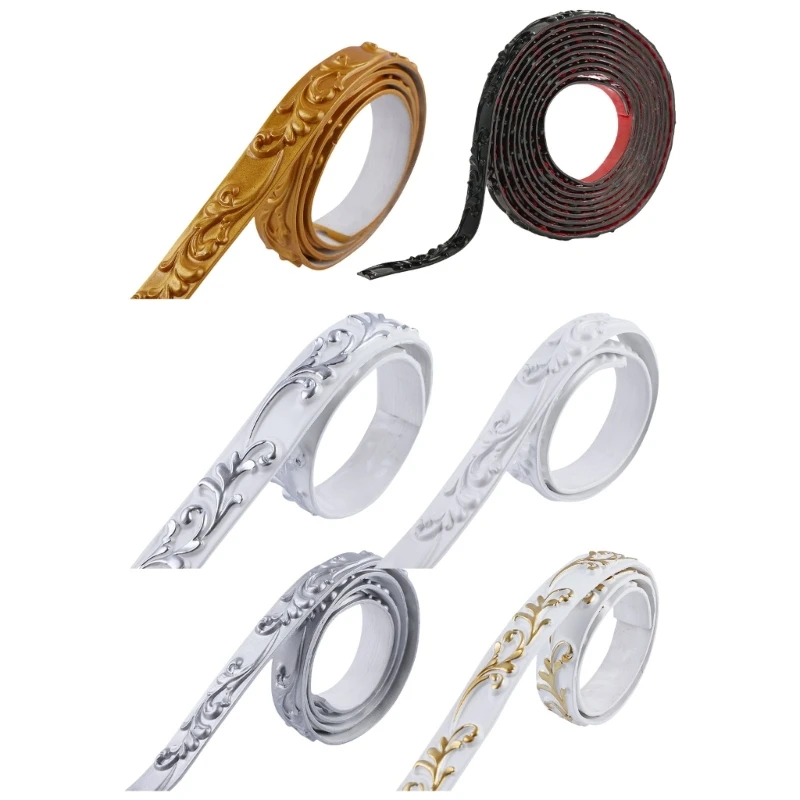 Flexible Molding Trim Wall Trim, 16.4feet Self Adhesive Peels and Molding
