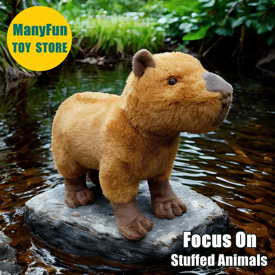 Capybara Plush Toy Realistic Water Hog Plushie Lifelike Capybara Stuffed Animal Capybara Simulation Doll Gift