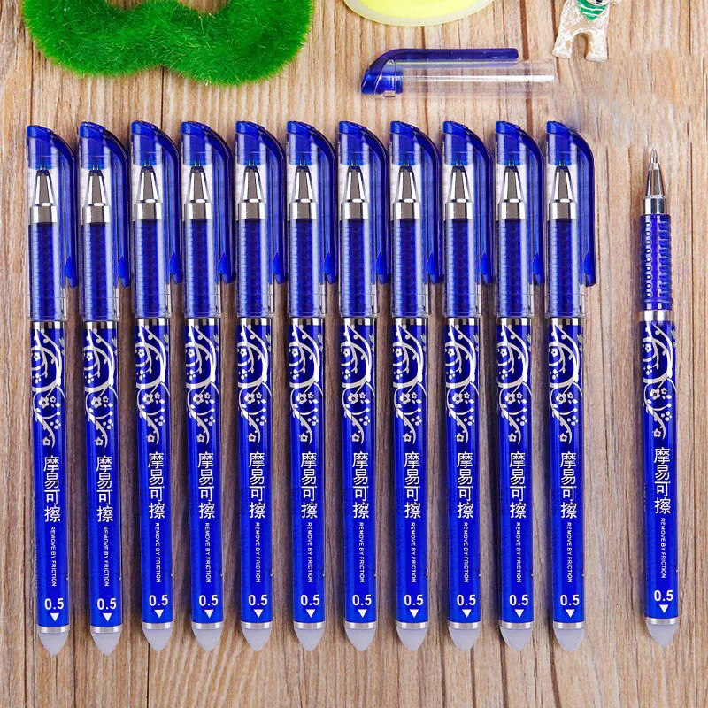 100 Refills +2 Erasable Pen Eraser Set 0.5mm Washable Handle Magic Gel Pens Rods School Office Writing Supplies Stationery