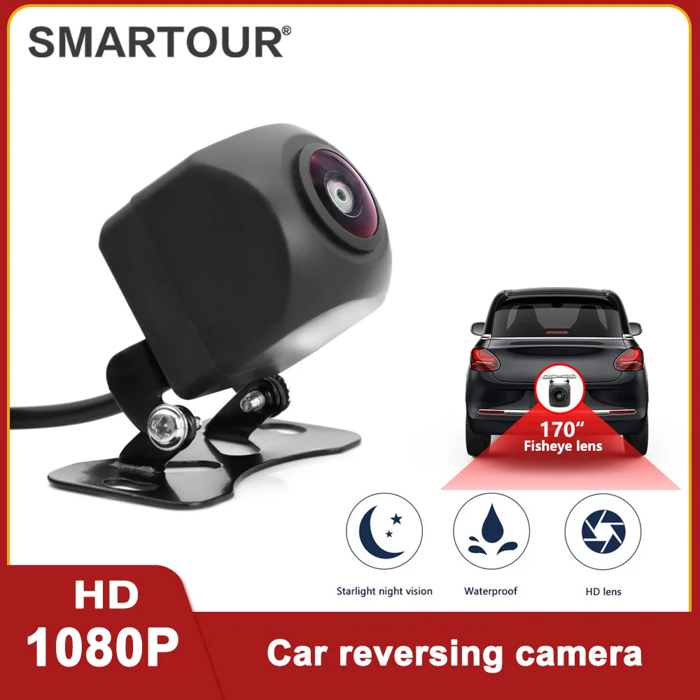 SMARTOUR HD 1080P 170 degrees Car Rear View Camera Backup Black Fisheye Lens Full HD Night Vision Waterproof Reversing Universal