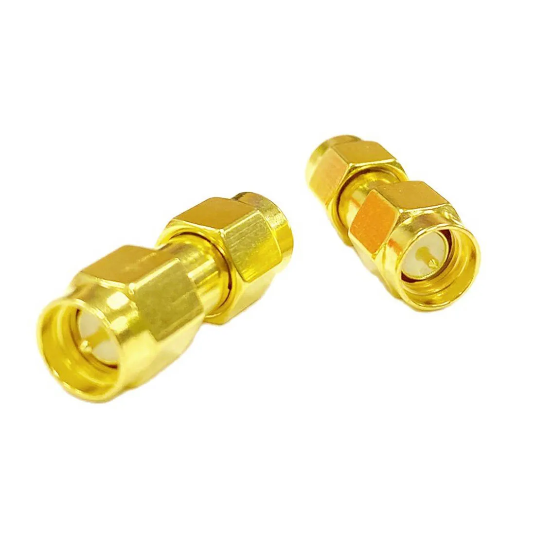 1pc sma macho plug para macho plugue rf coaxial adaptador modem conversor conector reto goldplated novo atacado