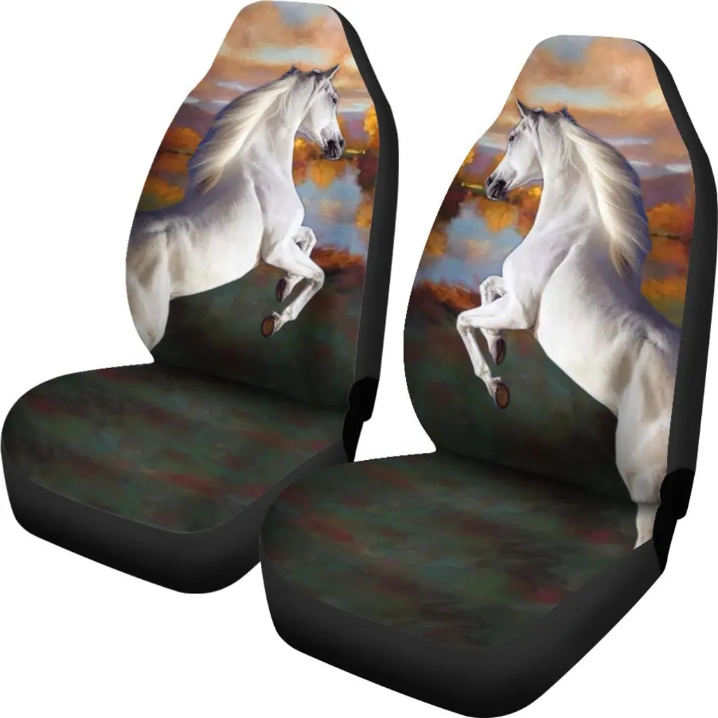 Arabian Horse Print Car Seat Covers Set 2 Pc, Car Accessories Seat Cover