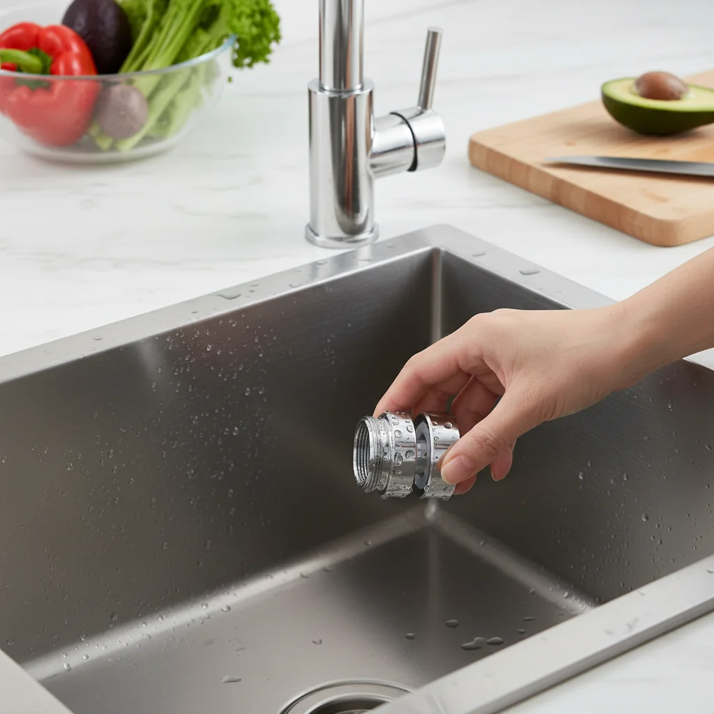 

Stainless Steel M22 Faucet Adapter 360° Rotating Faucet Aerator Connector For Kitchen And Bathroom Faucet Replacement Parts