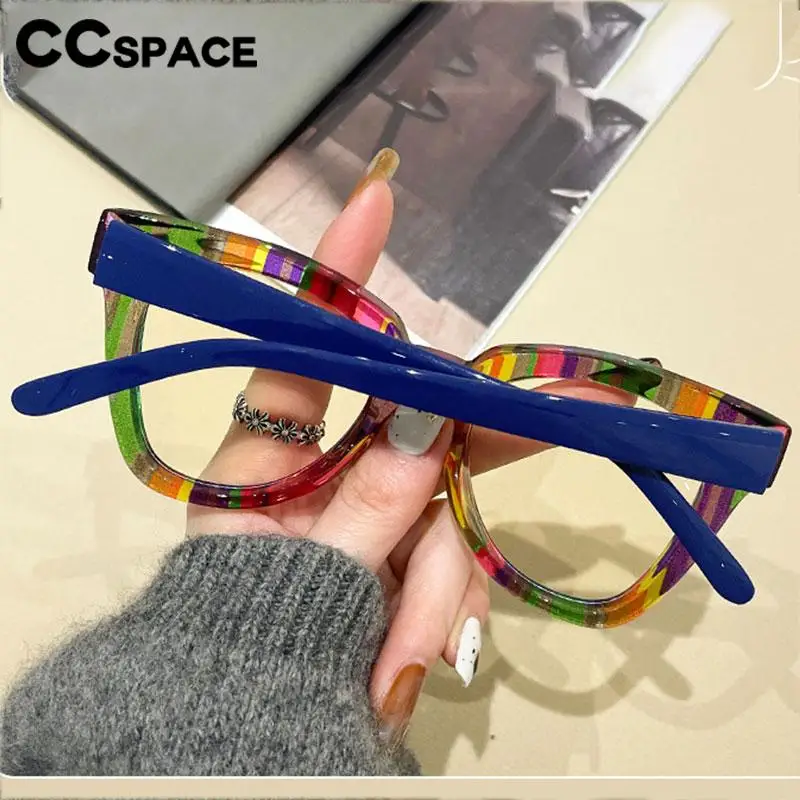 B57425 Rainbow Color Anti Blue Reading Glasses Women Thicken Vintage Cat Eye Optical Presbyopic Spectacles Dioptric +50~+350