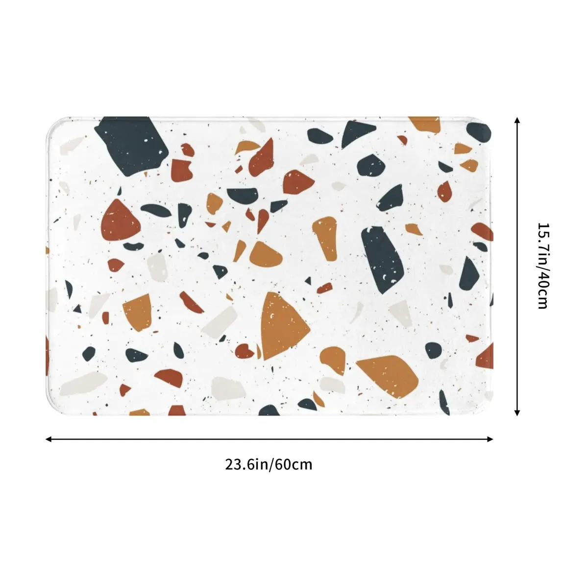 Terrazzo Stone Pattern Doormat Durable Carpet Rug Kitchen Entrance Home Floor Mat for Bedroom Footpad Mats