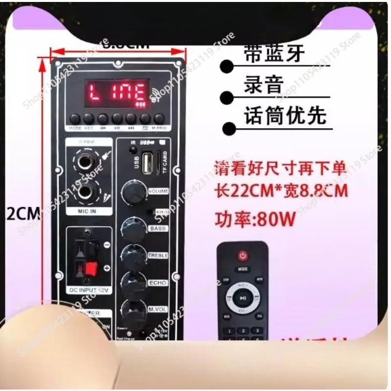 Dual channel Bluetooth digital power amplifier board modification, rod audio motherboard 12V battery 15V adapter charging