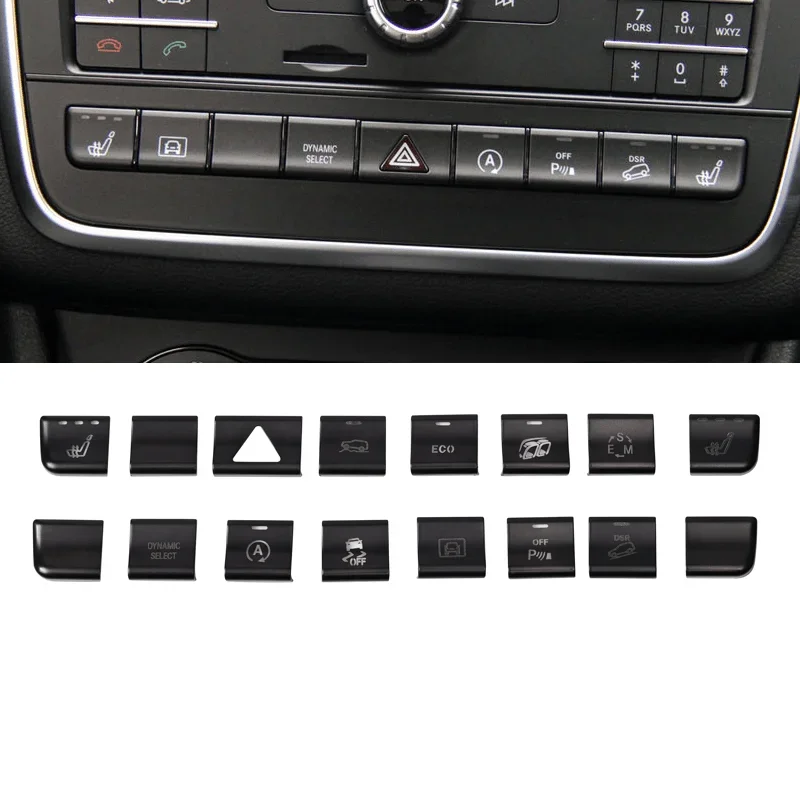 

Car Console Air Conditioner Function Buttons Trim Sticker For Mercedes Benz GLA X156 CLA C117 A B Class W176 W246 2013-2017