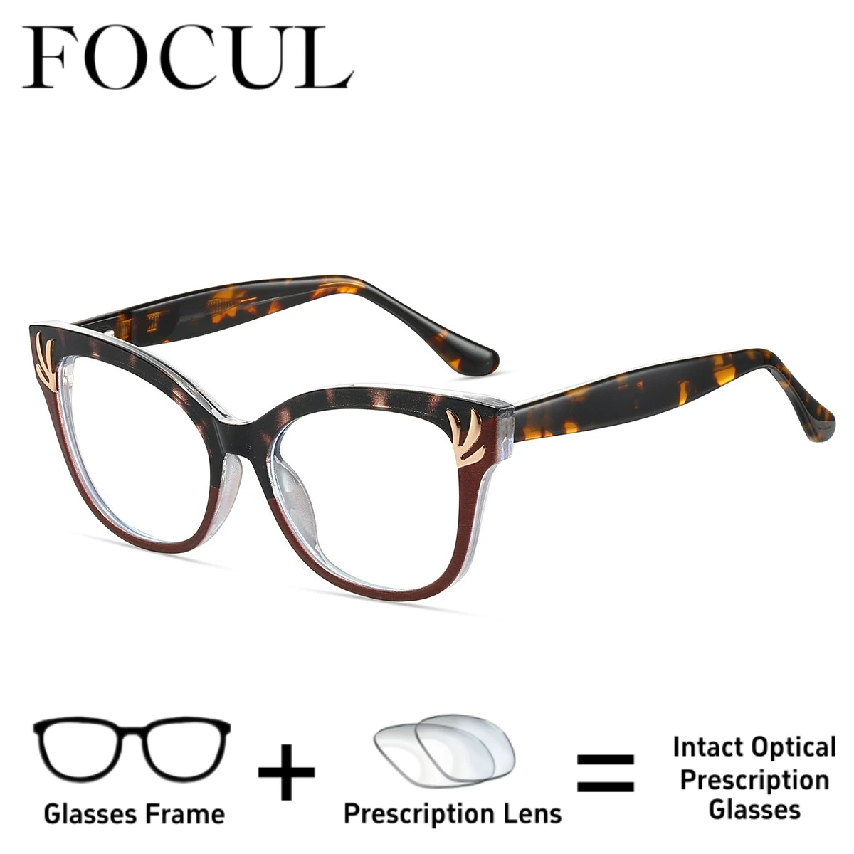 

FOCUL Personalized Glasses Women Custom Prescription Optical Eyewear Anti Blue Light Technology Photochromic Myopia Eyeglasses