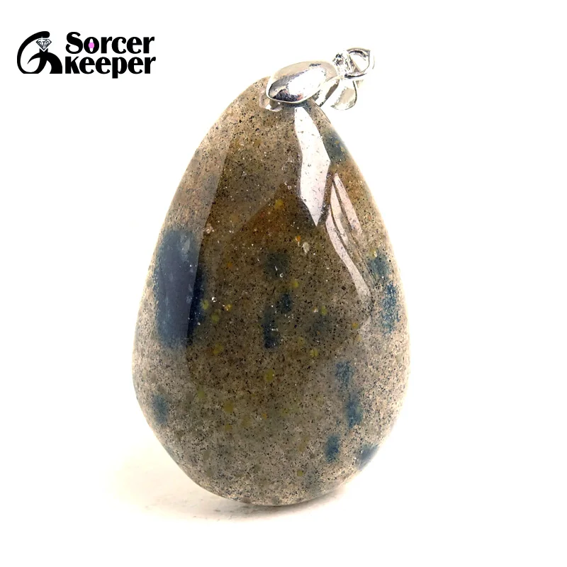 Natural Granite Stone Beads Gray Blue Spot K2 Jasper Pendant For Jewelry Making DIY Crystal Charm Necklaces Accessories BM723