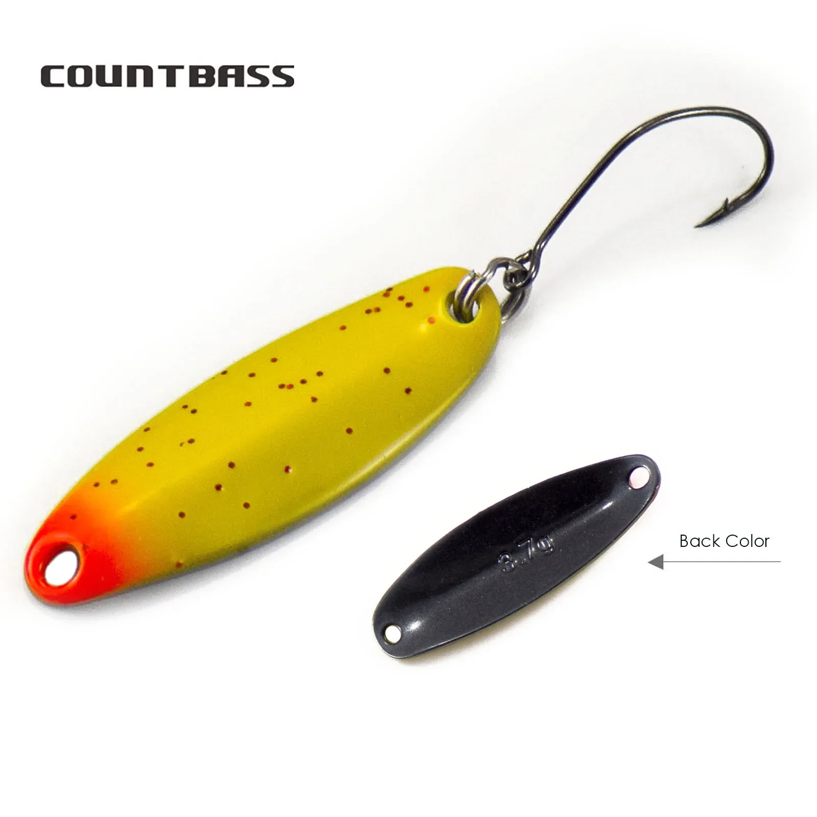 COUNTBASS 1/8oz 3.7g Trout Fishing Spoons Brass Casting Lures for Salmon Trout Pike Bass