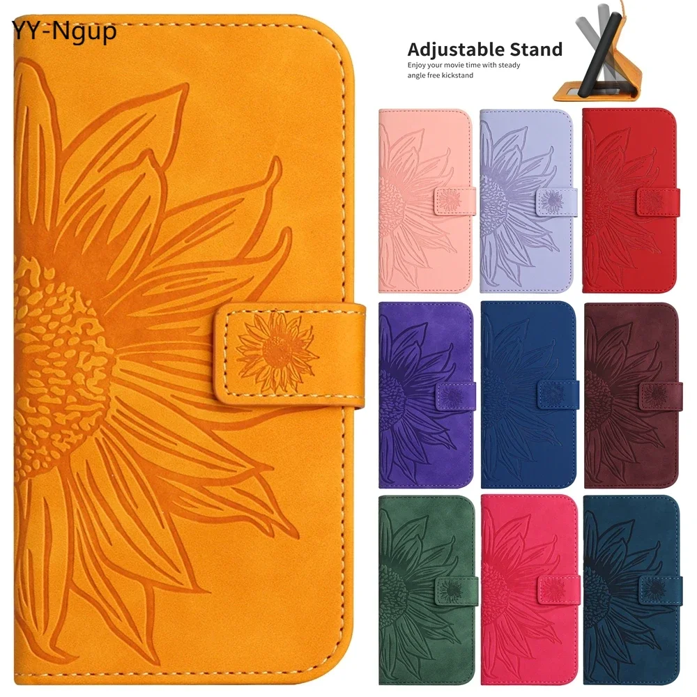 Wallet Phone Book Case for Funda Samsung Galaxy A51 A71 A21S A41 A01 A21 M51 M31 M21 M21S Cases 3D Sunflower Leather Back Cover