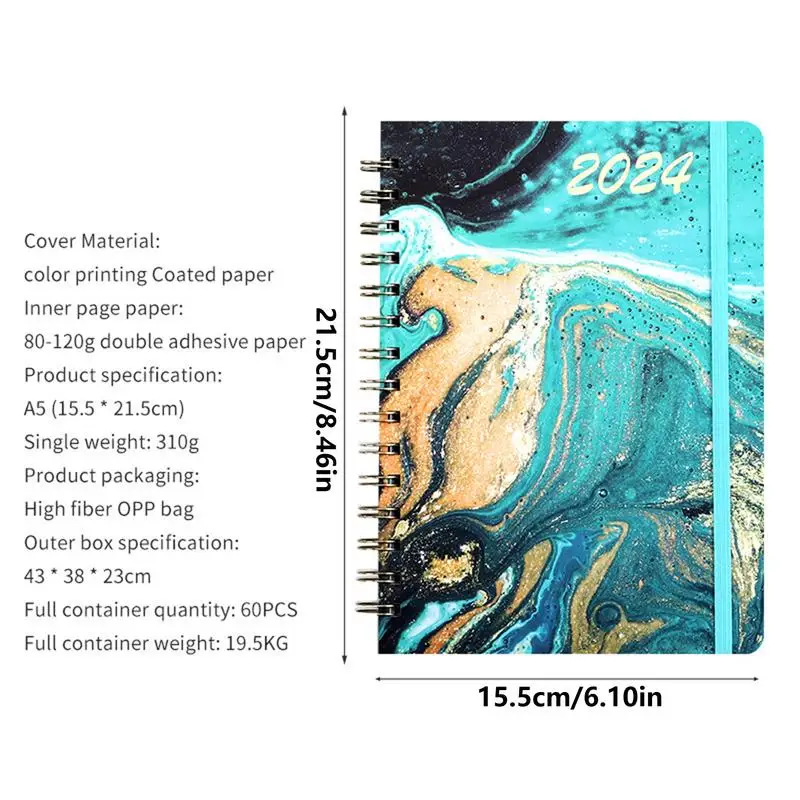 Schedule Diary Agenda Spiral Schedule 2024 Notepad Planner Planning Tool With Weekly Layout For Office Study Travel And Homework