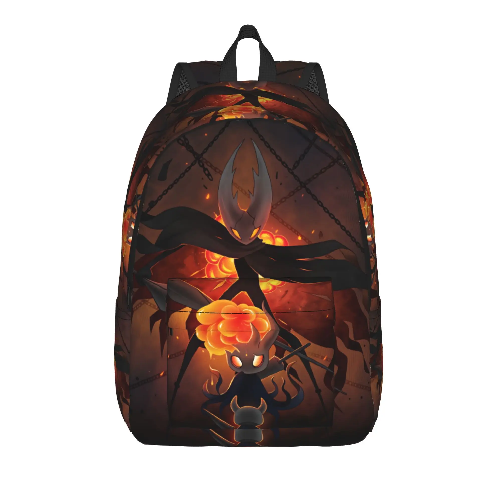 Hollow Knight Backpack Men  Pattern Backpacks Polyester Kawaii High School Bags Camping Design Rucksack