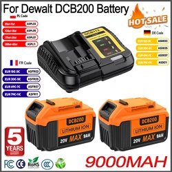 Voor Dewalt 20 V Batterij DCB200 9000 mAh 21700 Lithium Batterij Oplaadbare Batterij Compatibel DCB182 DCB180 DCB181 Tool Batterijen