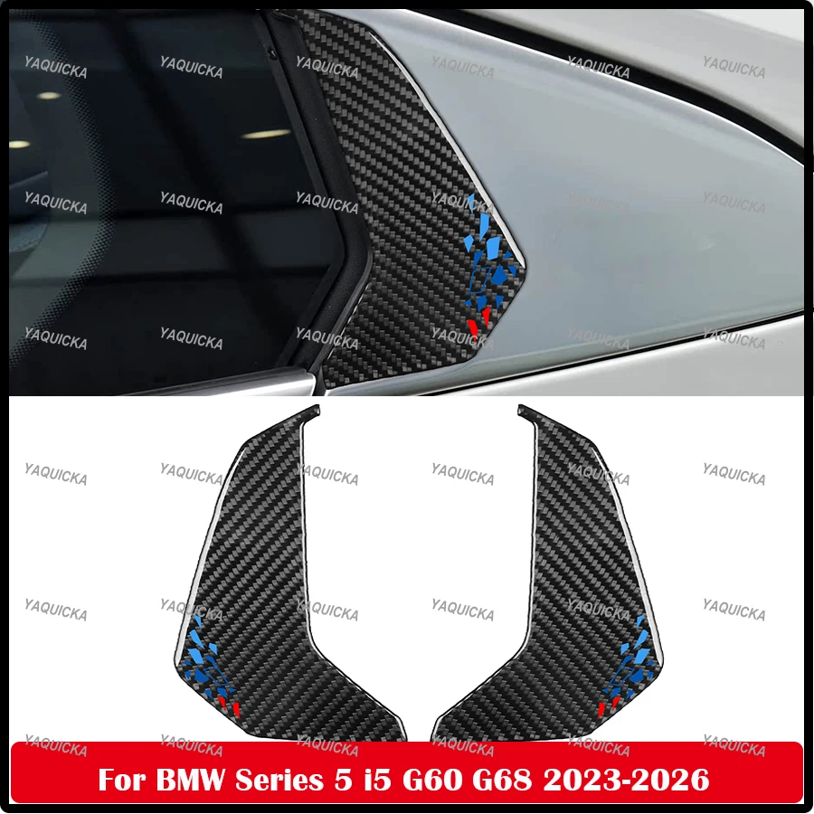 For BMW Series 5 i5 G60 G68 2023-2026 LHD RHD Car Rear Window Side Decoration Cover Stickers Interior Car Styling Accessories