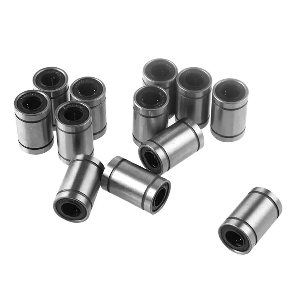 Chrome Steel for 3D Printers CNC Part Bushing Steel LM3UU LM4UU LM5UU LM6UU Linear Ball Bearing LM8UU LM10UU LM12UU LM16UU