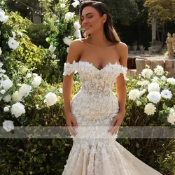 Mermaid Sexy Wedding Dresses Sweetheart Off The Shoulder Vestido De Novias Appliques Sheath Bride Dress