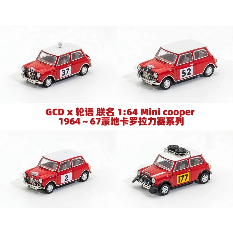 

GCD 1:64 Morris MINI Monte Carlo Rally 177 Alloy Car Model Toy Gift