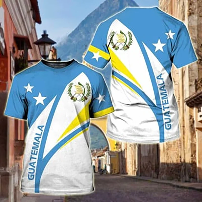 Guatemala National Flag 3D Print T-shirt Fashion Harajuku Streetwear Tees Men Short Sleeve T Shirts Oversized Hip Hop Kids Tops